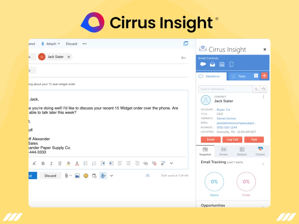 cirrus insight email outreach tracking tool