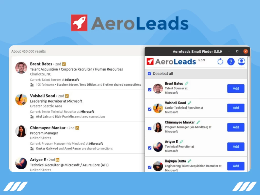 Best LinkedIn Email Extractor Tools: Aeroleads