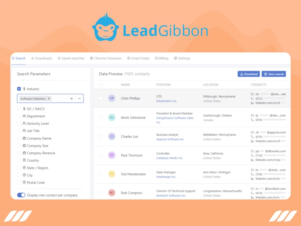 Best LinkedIn Email Extractor Tools: LeadGibbon