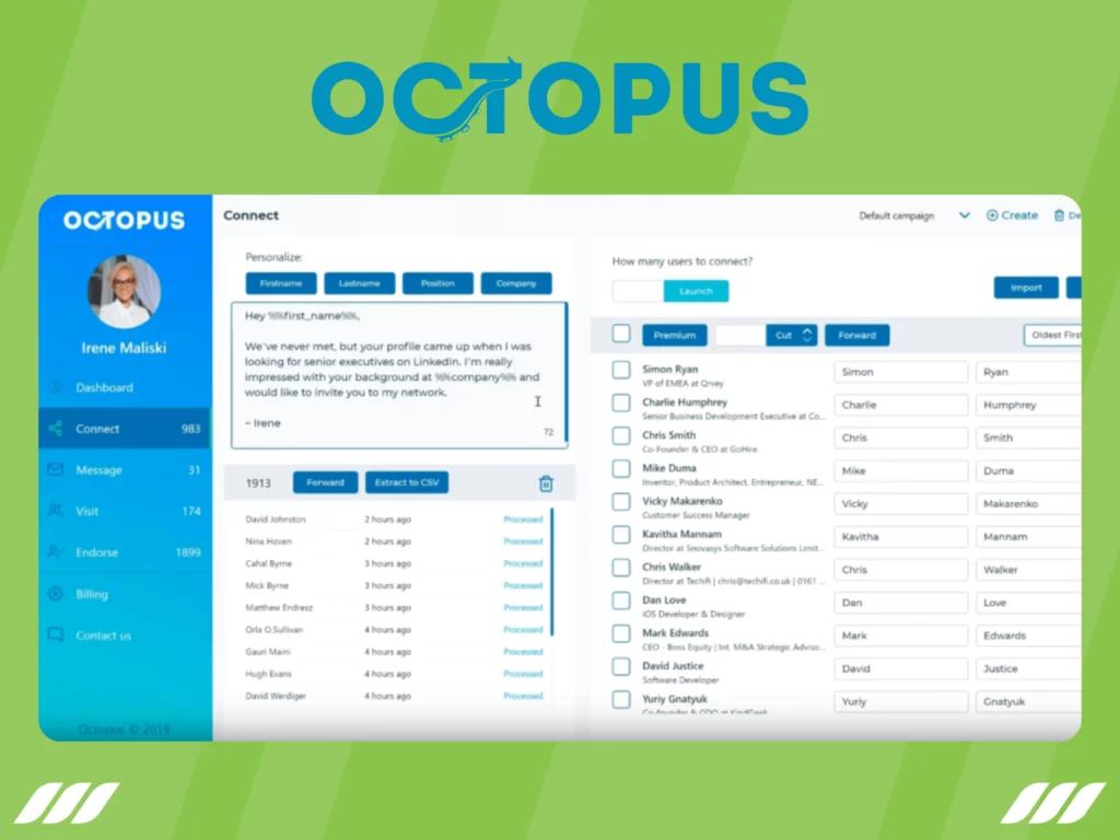 Best recruitment automation Tools: Octopus CRM