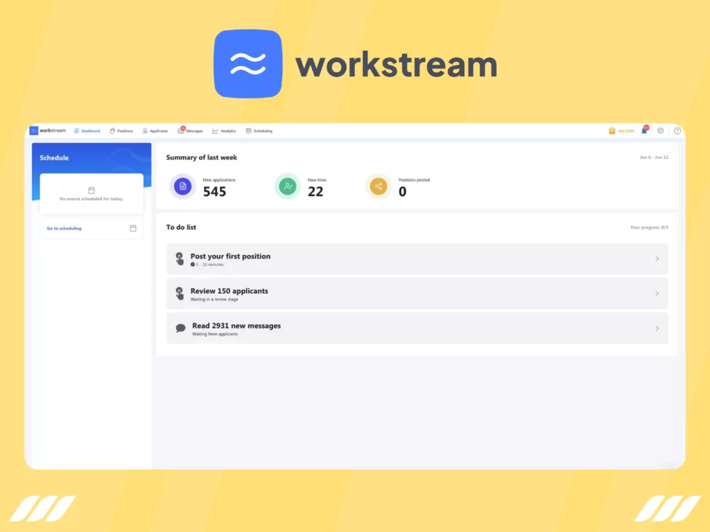 Best recruitment automation Tools: Workstream