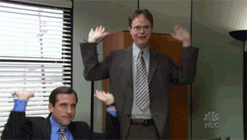 Posting gifs on LinkedIn: giphy office