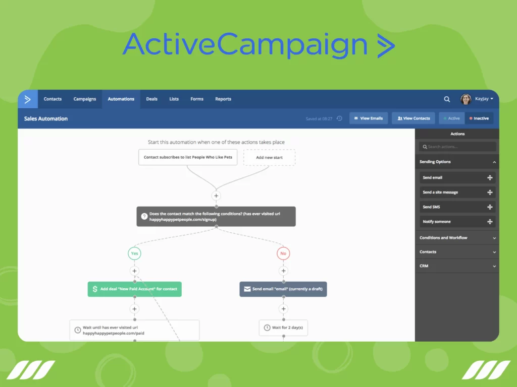 Best Email Automation Tools: ActiveCampaign
