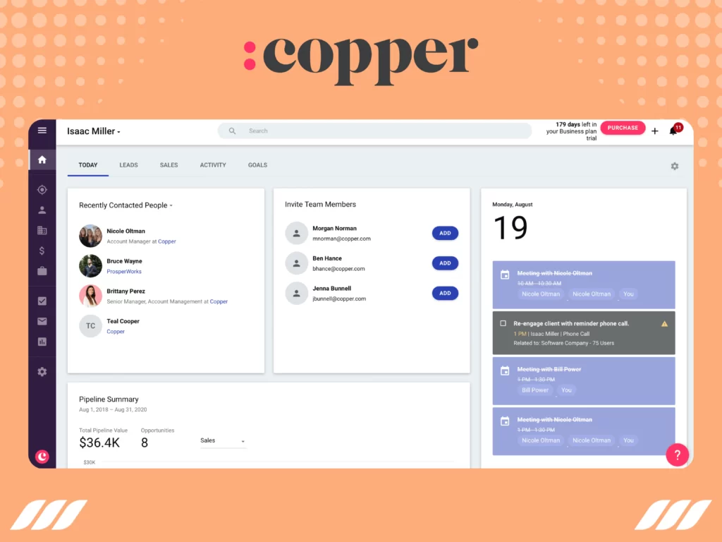 Best CRM for Sales: Copper CRM
