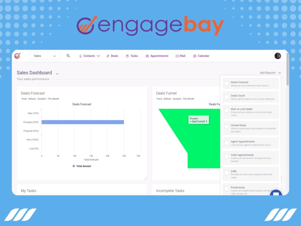 Best CRM for Sales: EngageBay