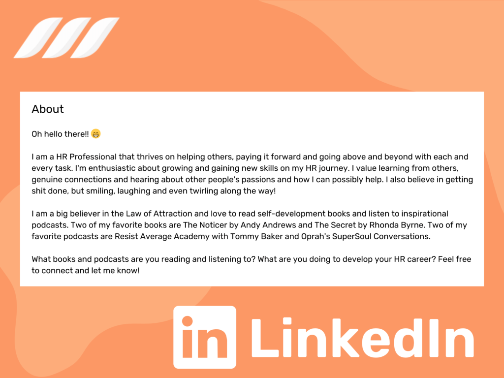 LinkedIn summary examples: Human Resources Professional