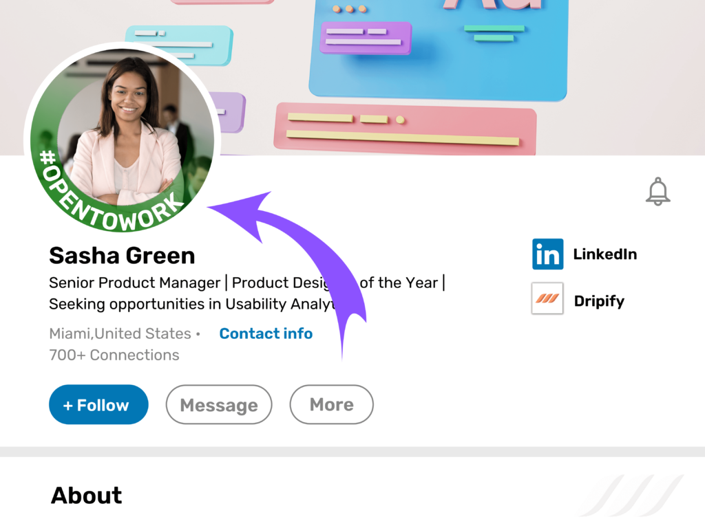 LinkedIn OpenToWork Feature