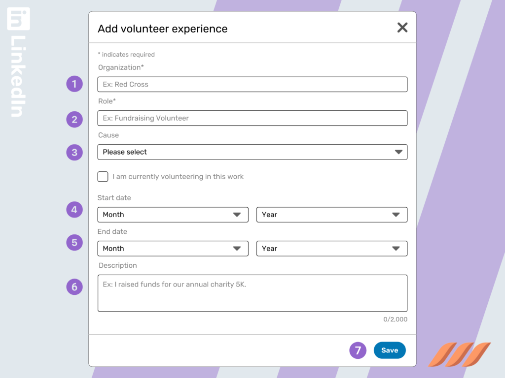Volunteer Experience on LinkedIn: Enter The Organizations Details