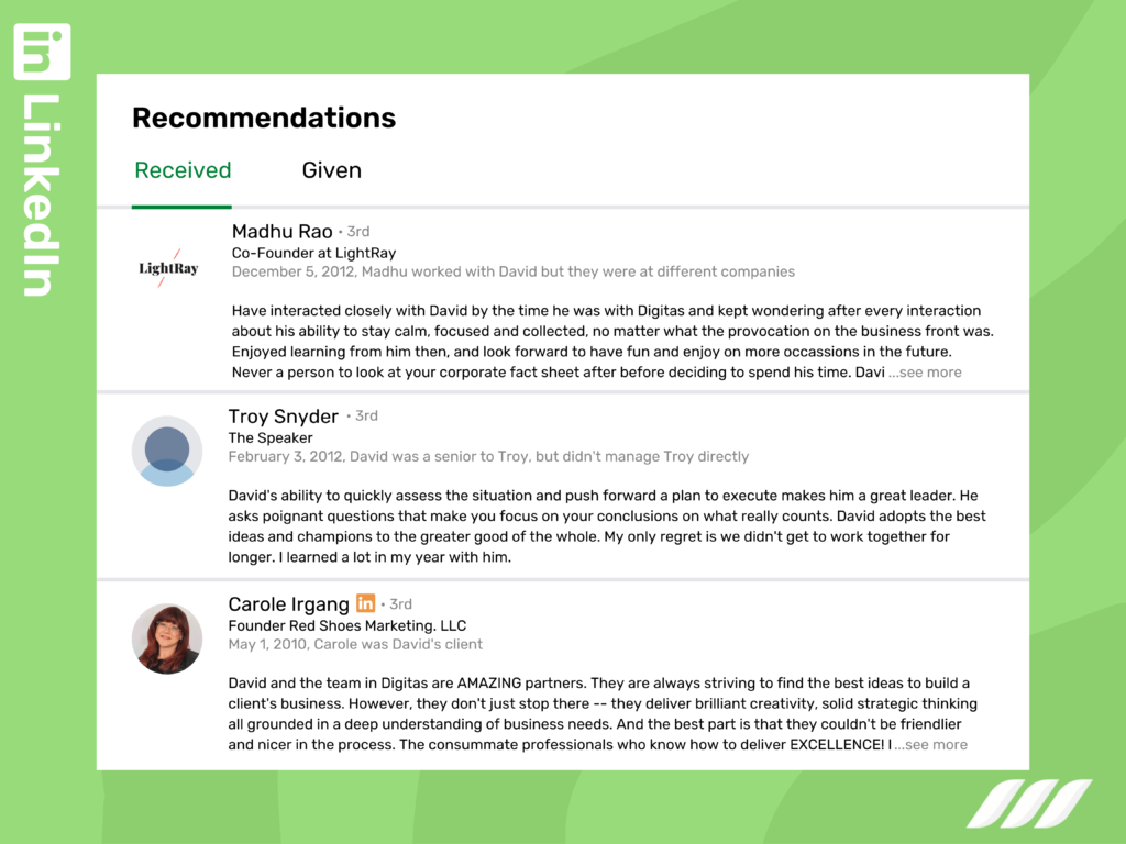 Get Endorsements And Recommendations