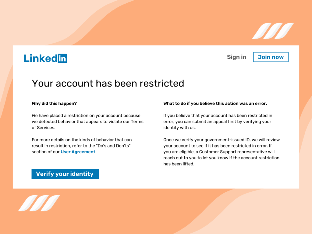 LinkedIn account Temporarily Restricted With ID Request