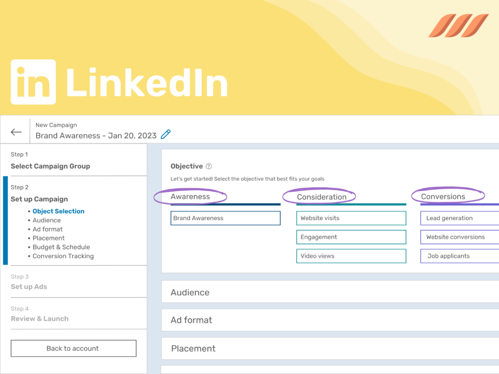 How to Create a LinkedIn Ad Step 2