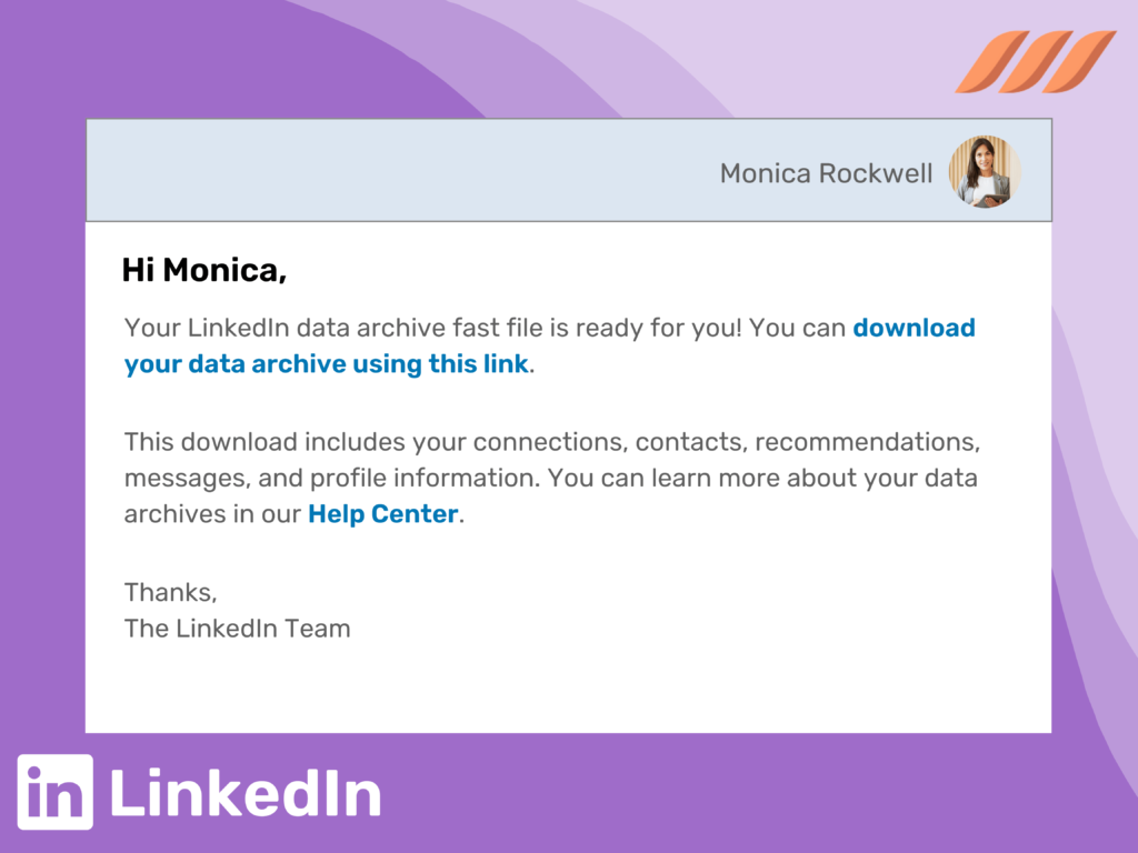 How to Export Your LinkedIn Contacts Step 8