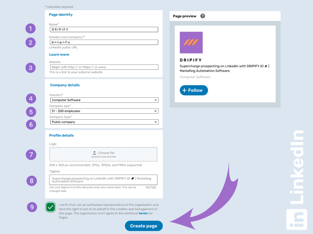 Step 3 Filling Out Your Company Details