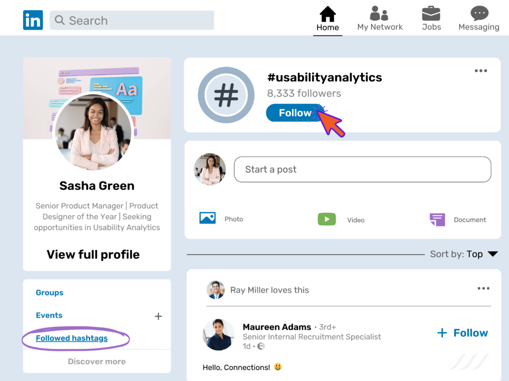 Improve LinkedIn Profile: Add Community Hashtags