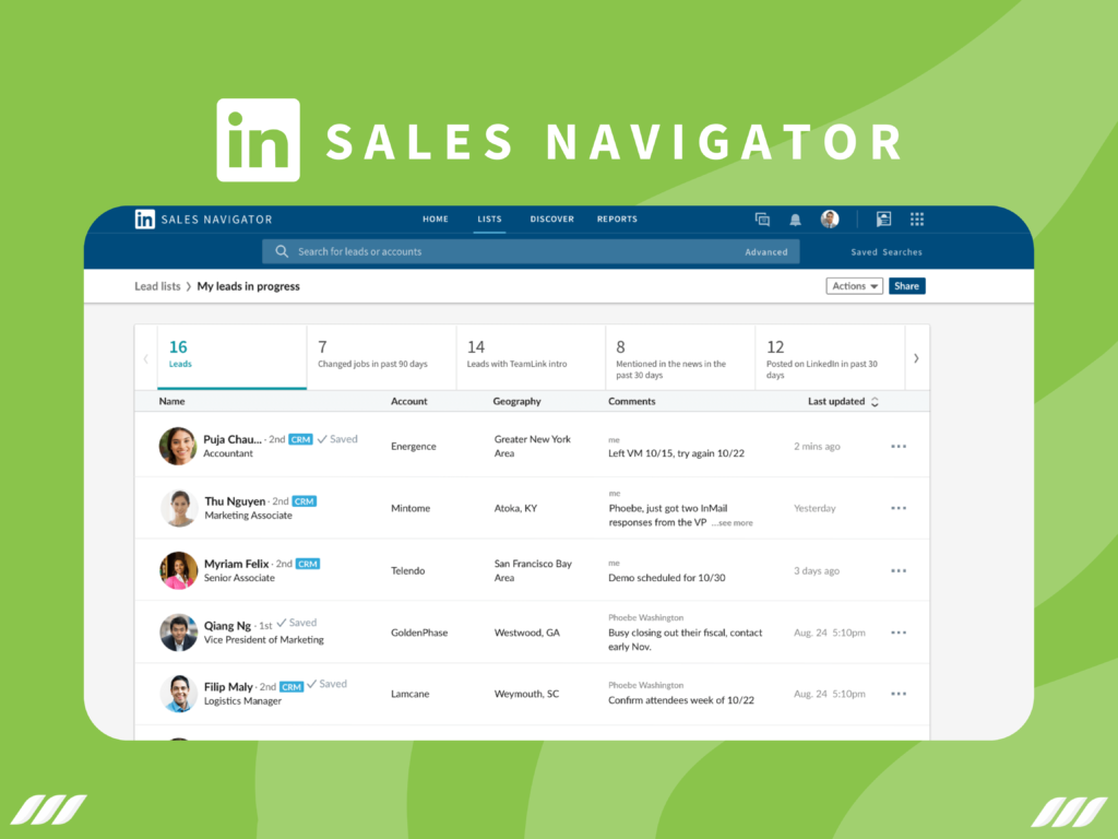 Best LinkedIn Analytics Tools: LinkedIn Sales Navigator