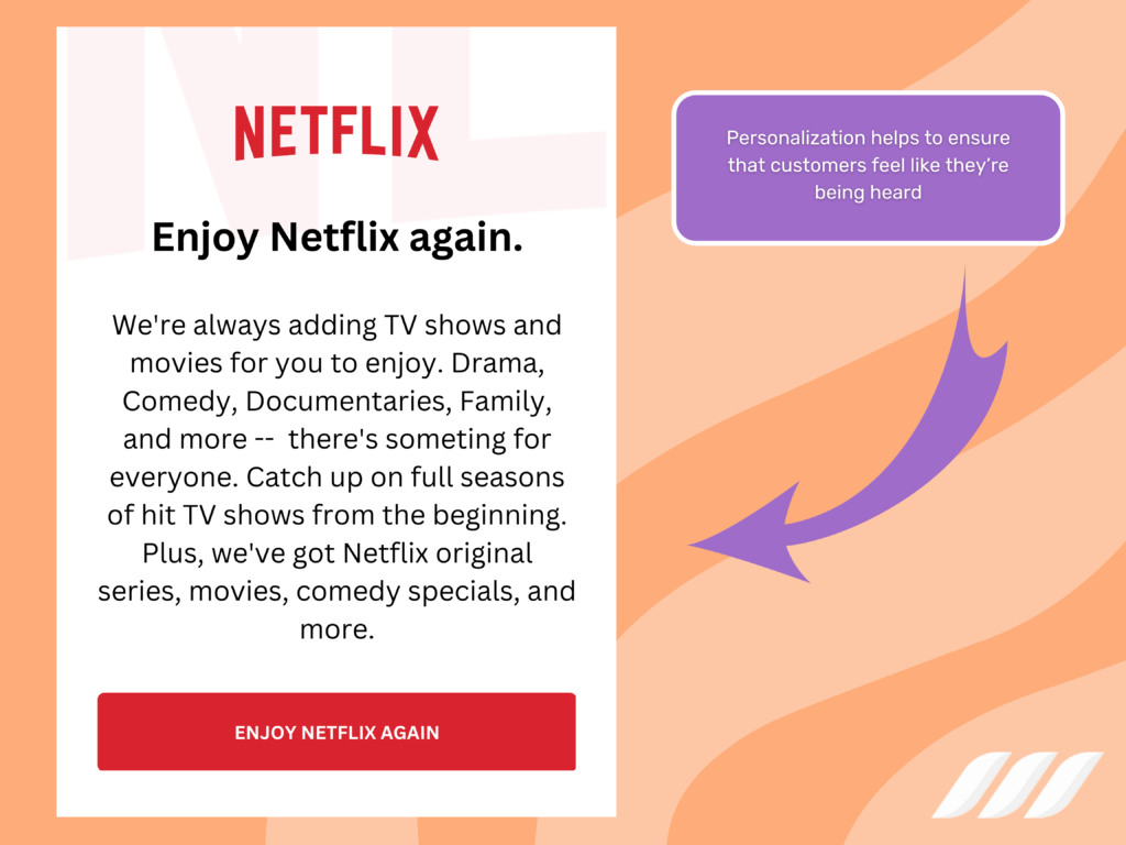 Netflix Win Back Email Campaign