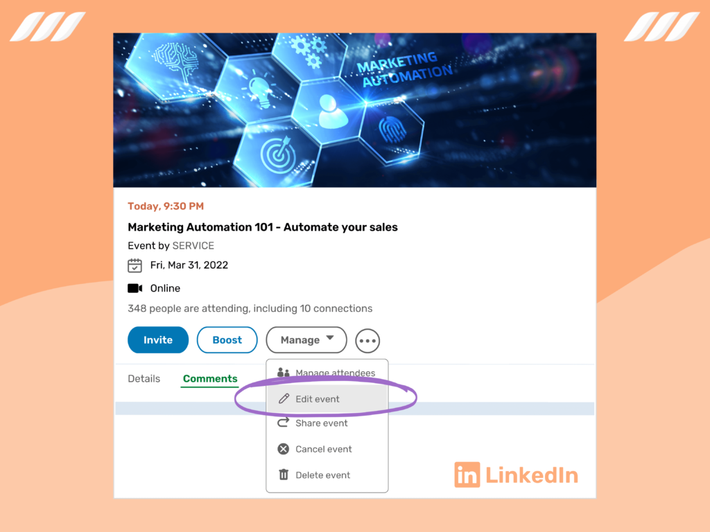 How to Edit a LinkedIn Event