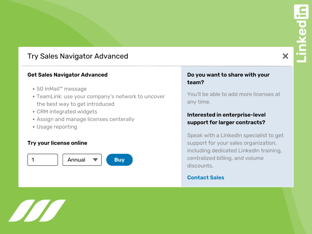 LinkedIn Sales Navigator Team Account