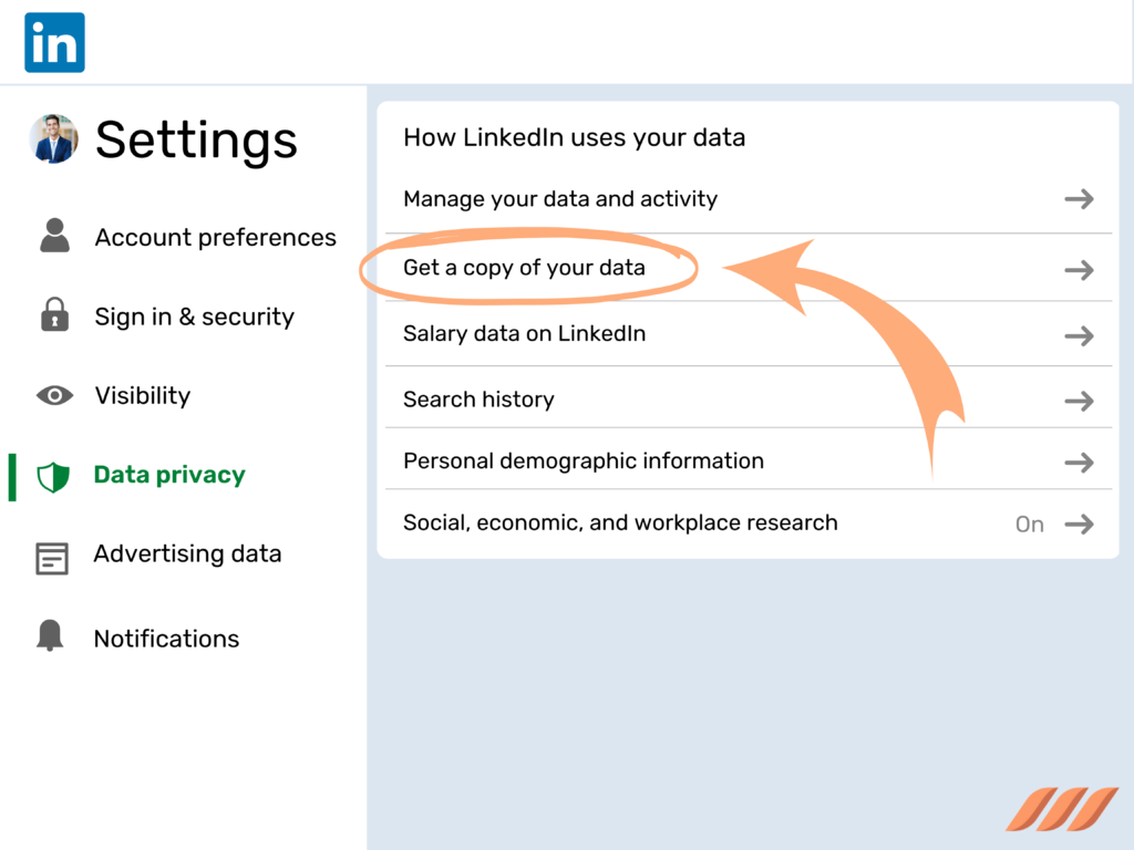 How to Backup LinkedIn Data Before Deleting Your Account step 3