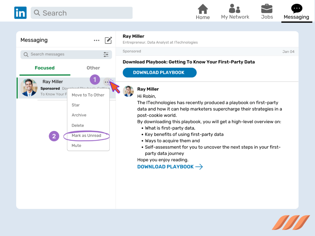 How to Better Manage Your LinkedIn Messages: Use the Mark Unread Feature