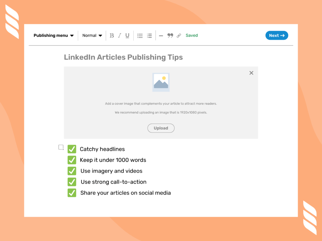 LinkedIn Articles Publishing Tips