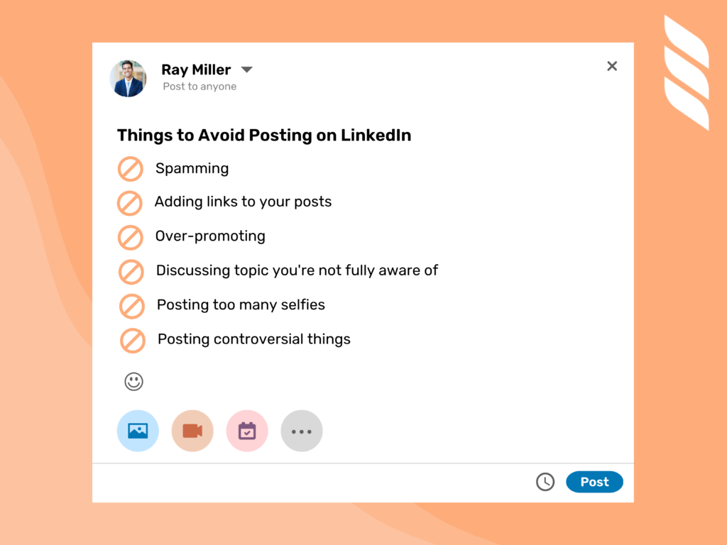 Things to Avoid Posting on LinkedIn