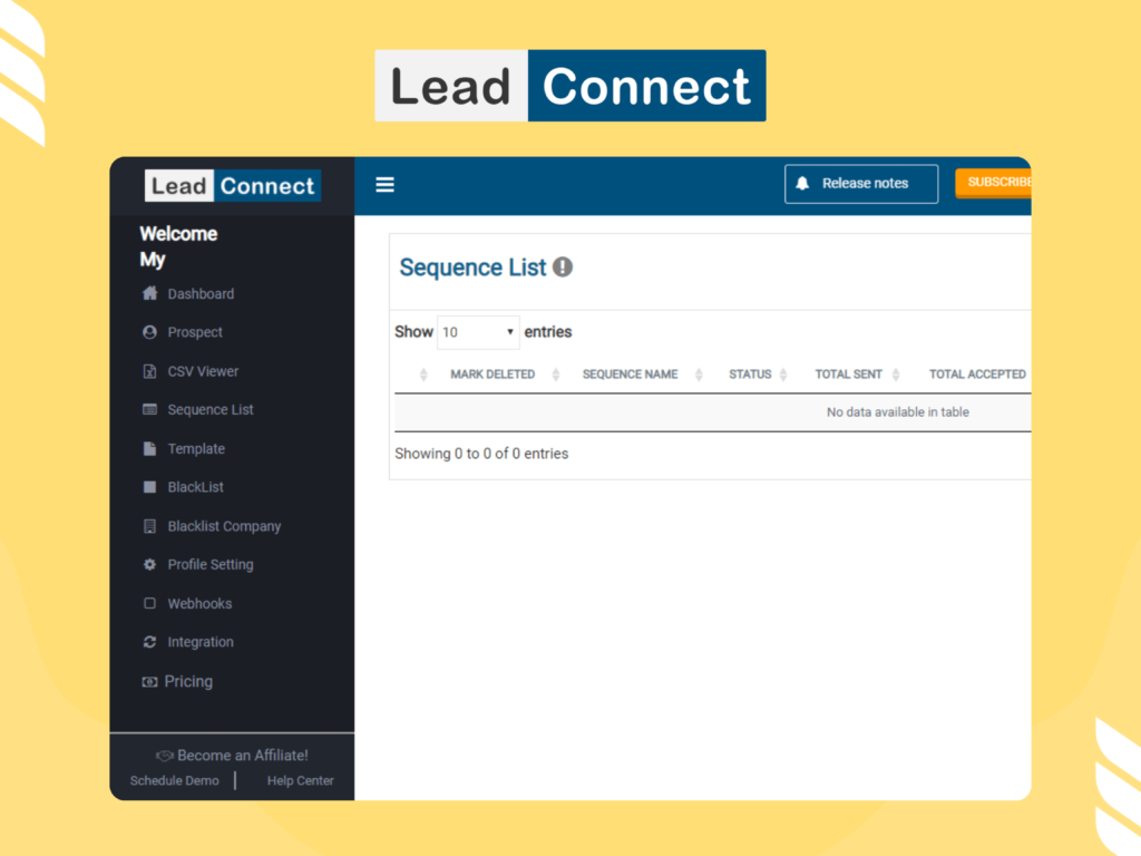 LeadConnect LinkedIn Bot Interface