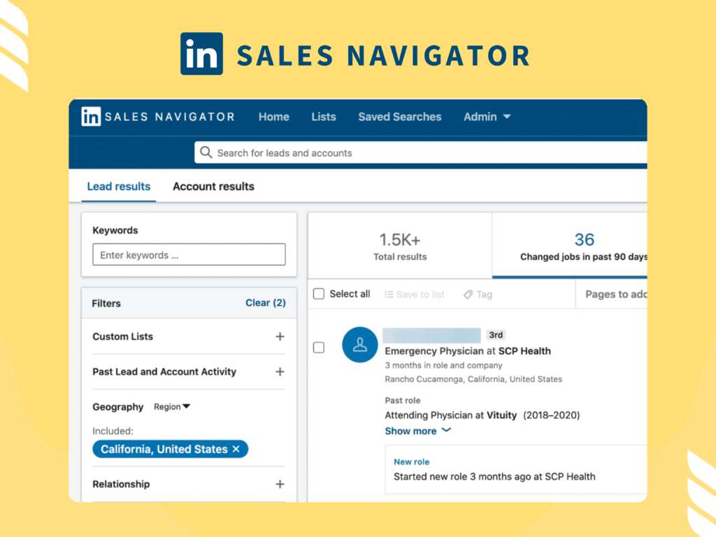 LinkedIn Sales Navigator LinkedIn Bot Interface