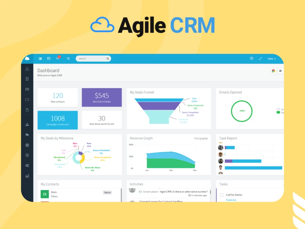 Best Email Trackers For Gmail: Agile-CRM