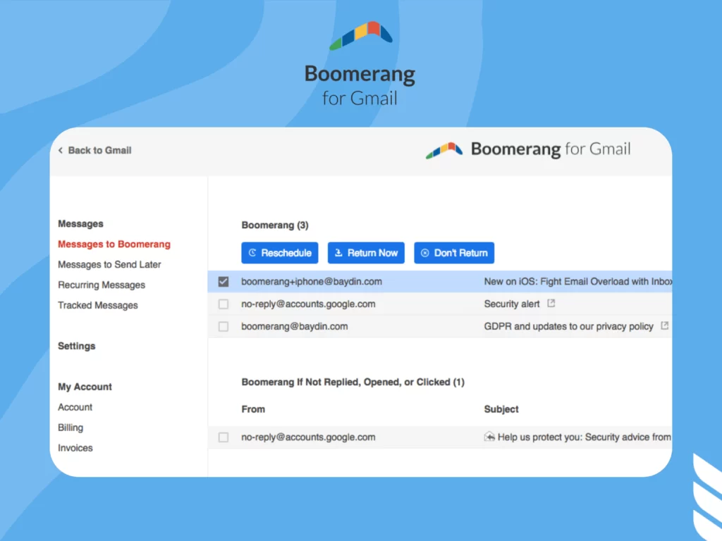 Best Email Trackers For Gmail: Boomerang-for-Gmail