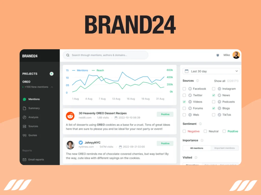 Brand24 interface