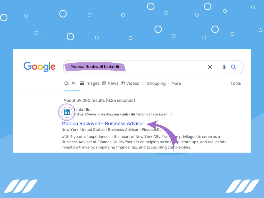 How to Find LinkedIn Profiles URL on Google steps