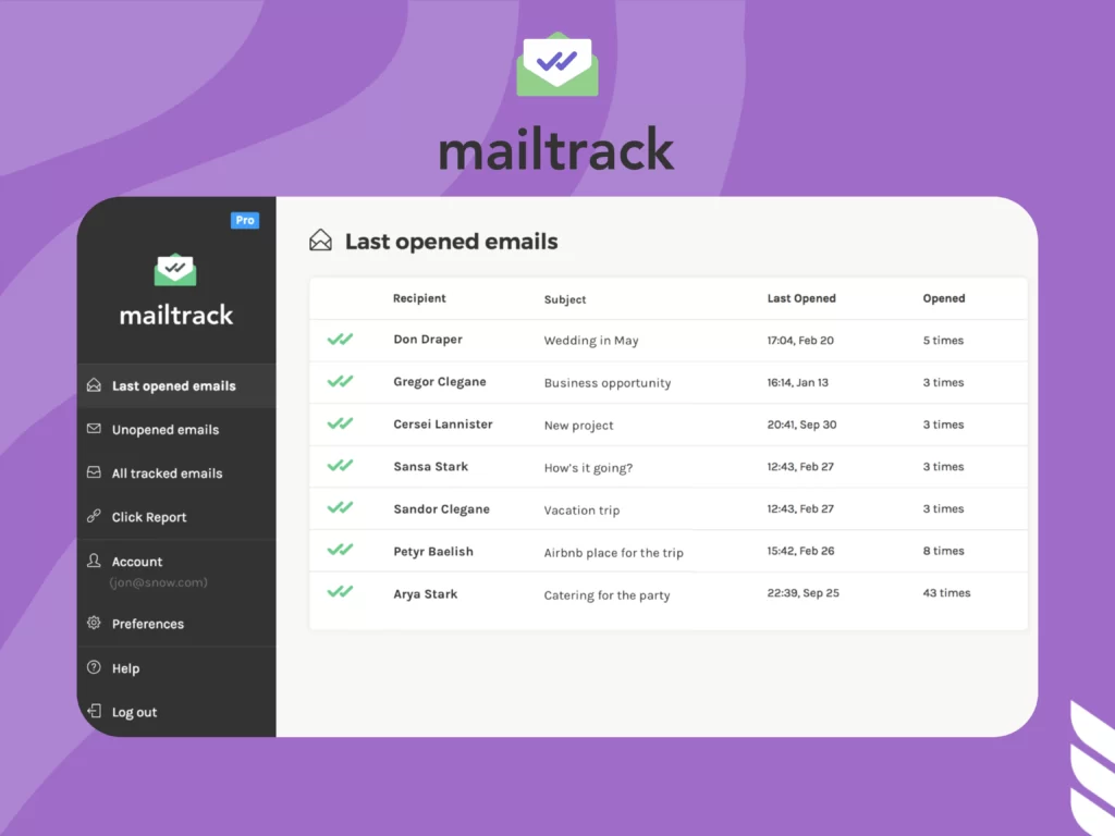 Best Email Trackers For Gmail: Mailtrack