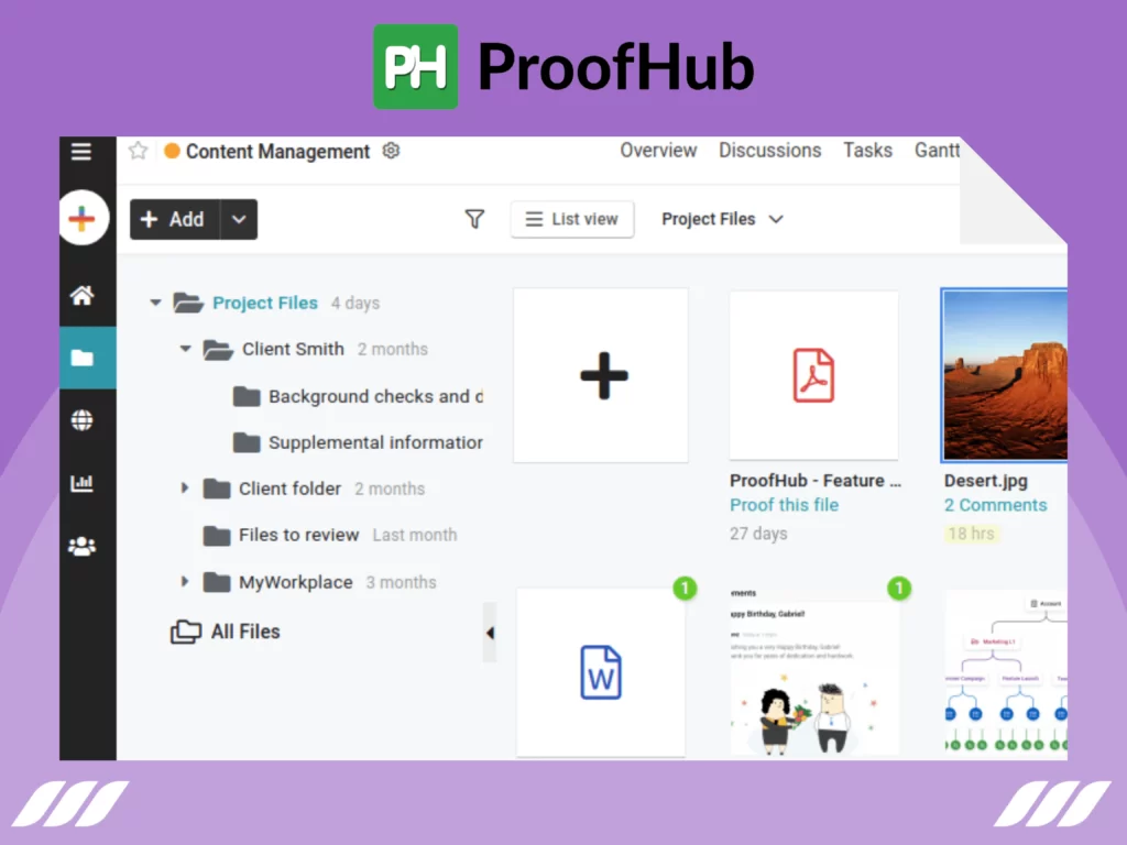 Best File Sharing Tool: ProofHub