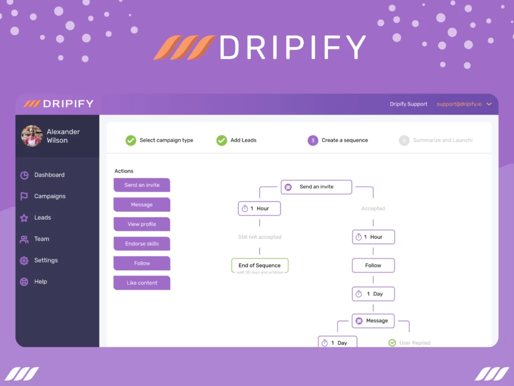 Dripify sales prospecting tool