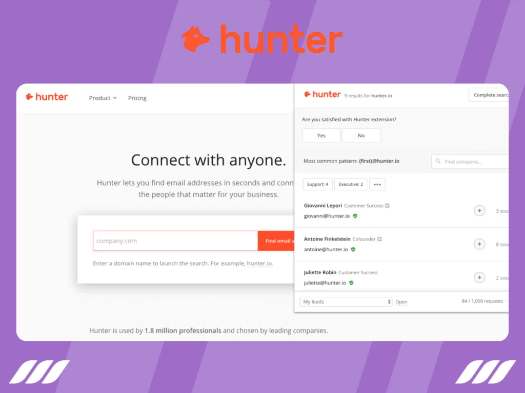 Best LinkedIn Lead Generation Tools: Hunter.io