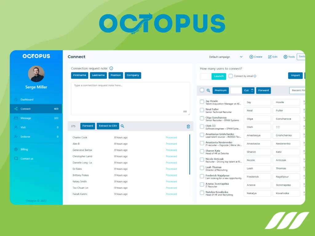 Best LinkedIn Automation Tools: Octopus CRM