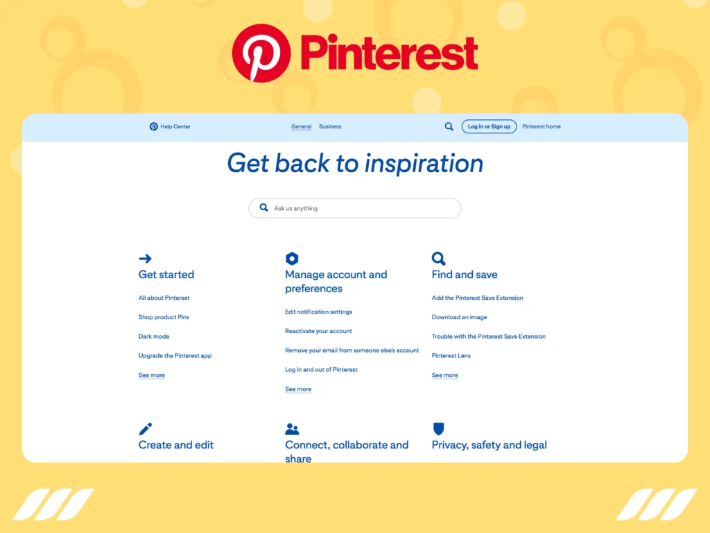 Pinterest FAQ Page