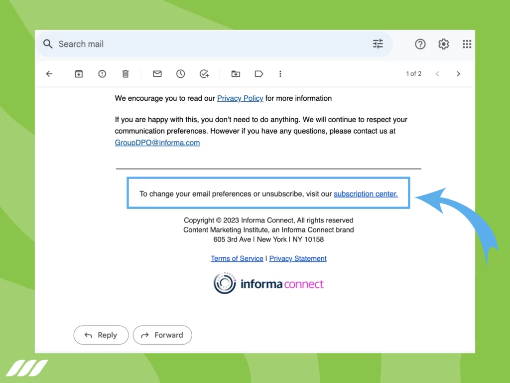 How to Clean Up Your Email List: Provide an Easy Unsubscribe Option