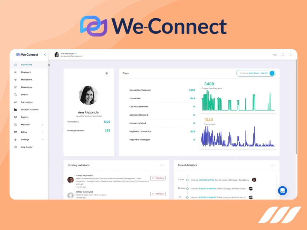 Best LinkedIn Automation Tools: We-Connect