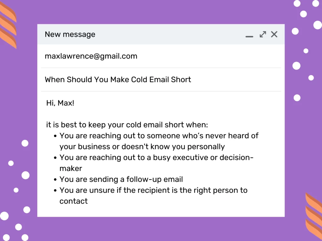 When Should You Make Cold Email Longer?