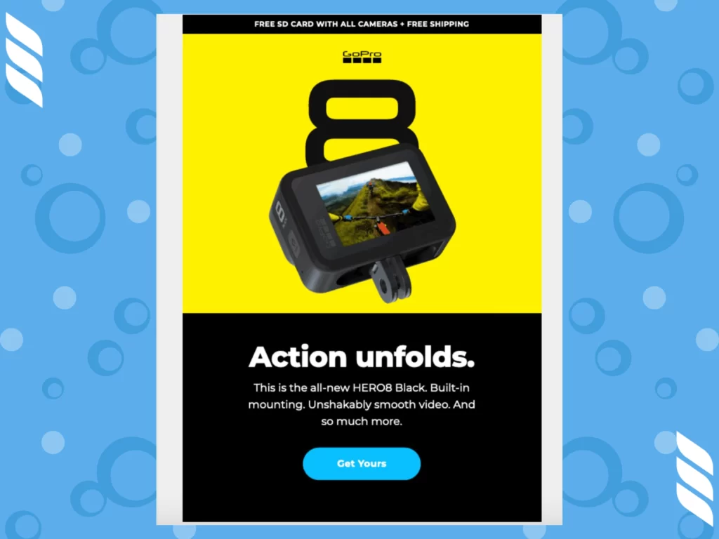 Product Launch Emails Examples: GoPro