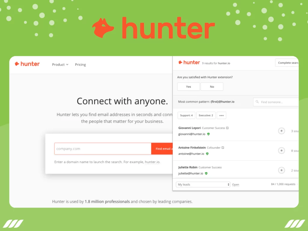 Best Sales Prospecting Tools: Hunter