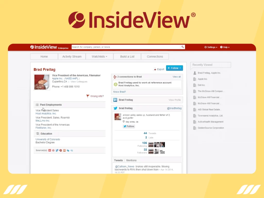 Best Data Enrichment Tools: InsideView