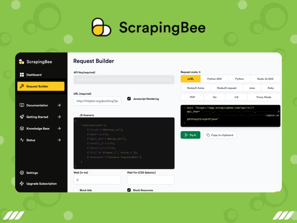 Best Social Media Scraping Tools: ScrapingBee