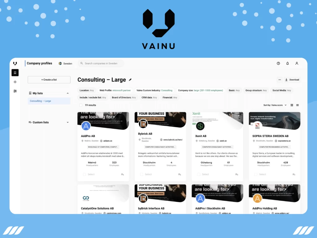 Best Sales Prospecting Tools: Vainu