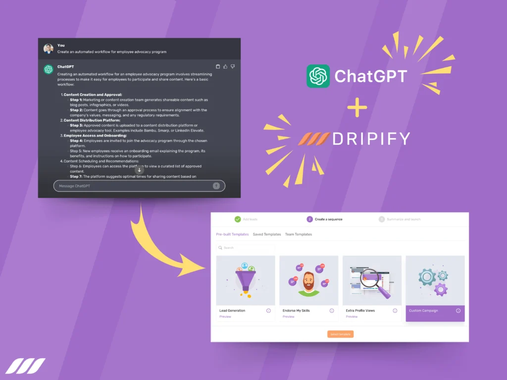 Use Dripify with ChatGPT for Email Marketing: Generating Email Automation Workflows