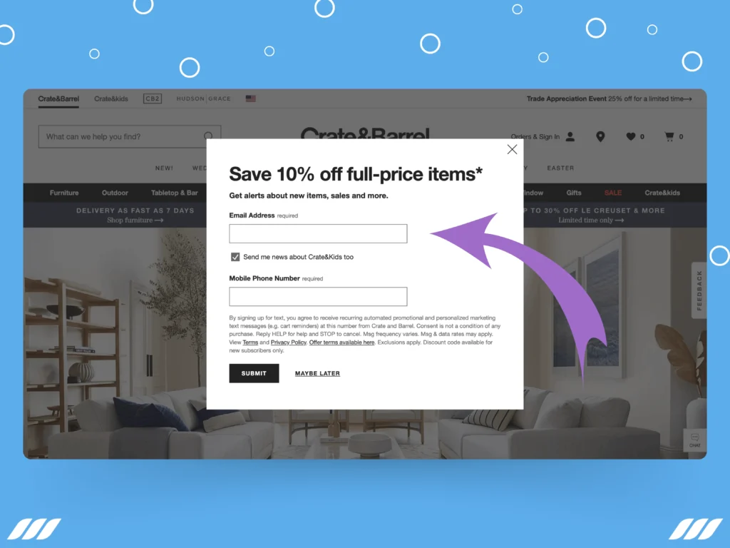 How to Build an Email List for eCommerce: Link to Offers Across Your Website That Capture Email Sign-ups