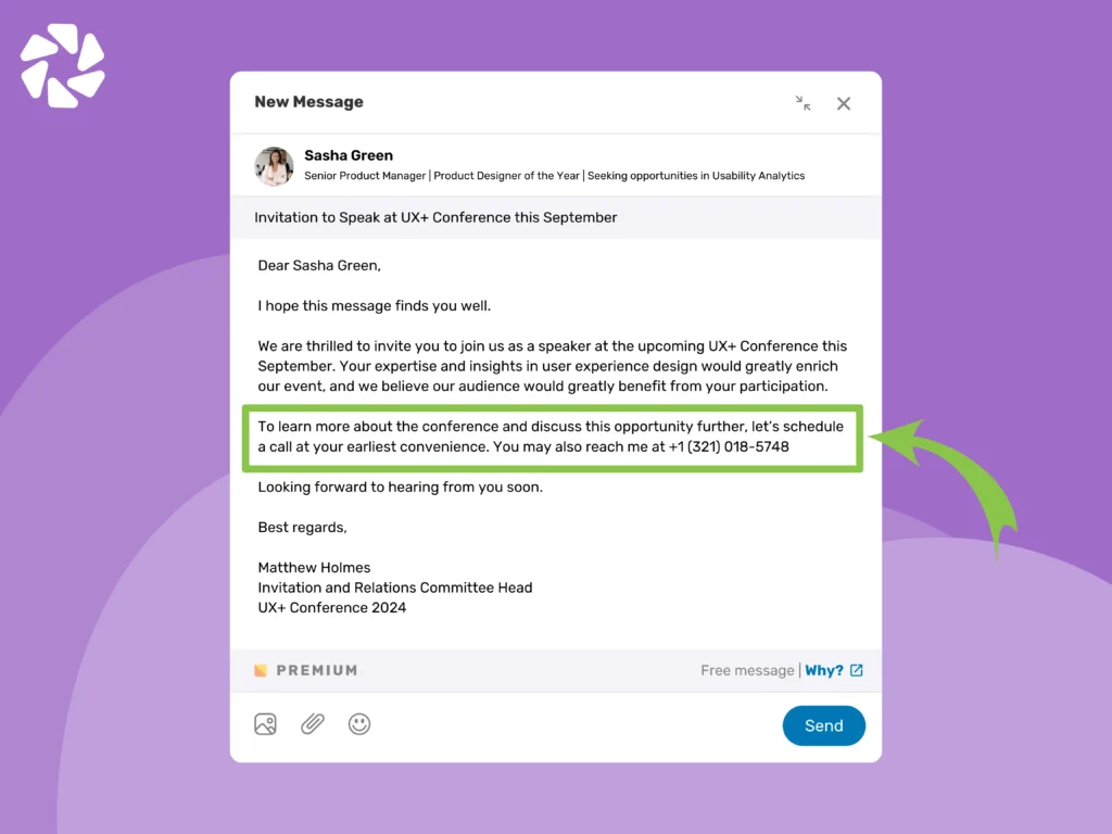 Tips for Sending InMail on LinkedIn: Call-to-action