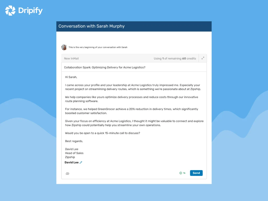 LinkedIn InMail Examples: Collaboration